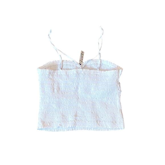 Madewell Lexi Poplin Smocked Halter Crop Top Women’s size medium - Picture 7 of 9